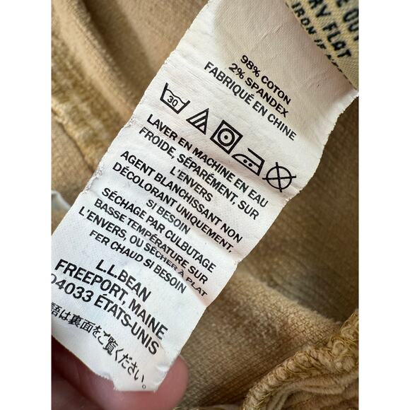 L.L. Bean Classic Fit Corduroy Pants Women’s 12P Tan Stretch Excellent Condition - Picture 9 of 10
